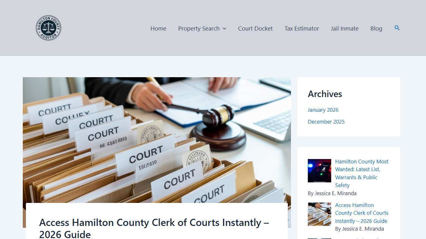 Access Hamilton County Clerk of Courts Instantly - 2026 Guide